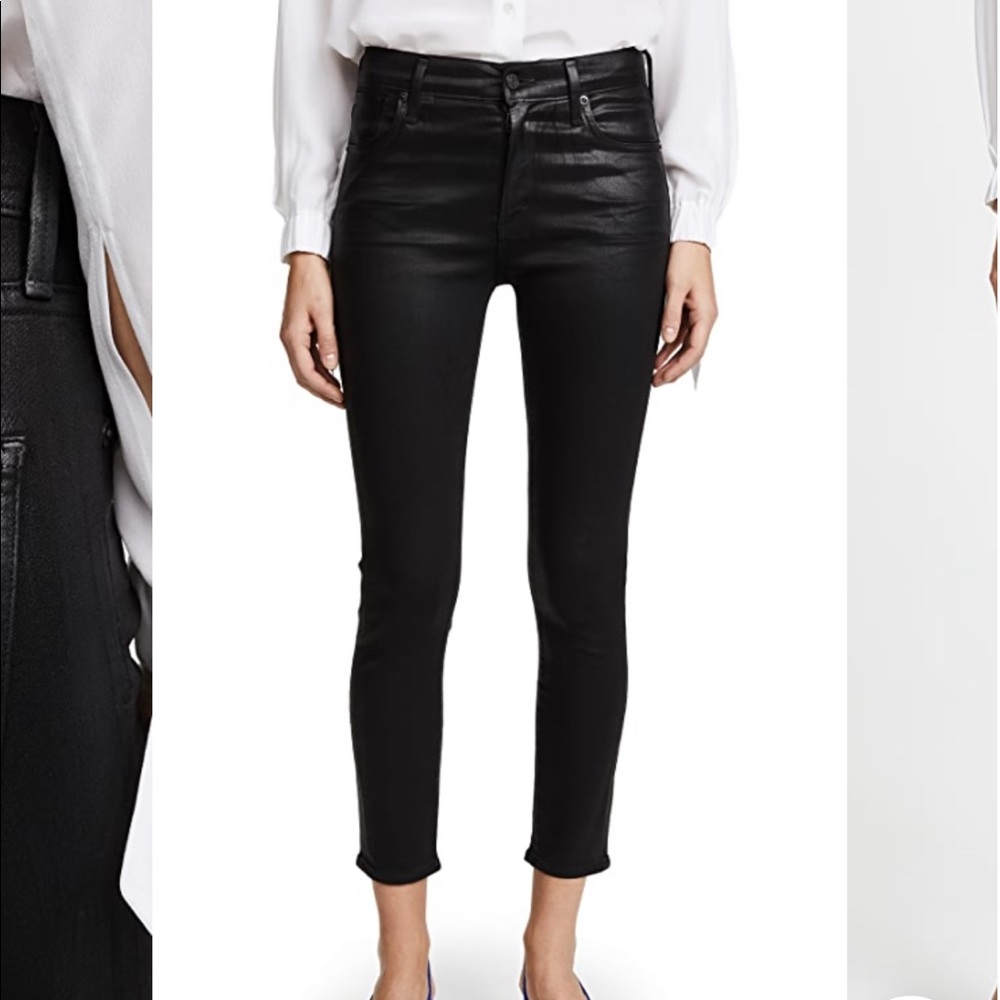 Agolde coated skinny jeans